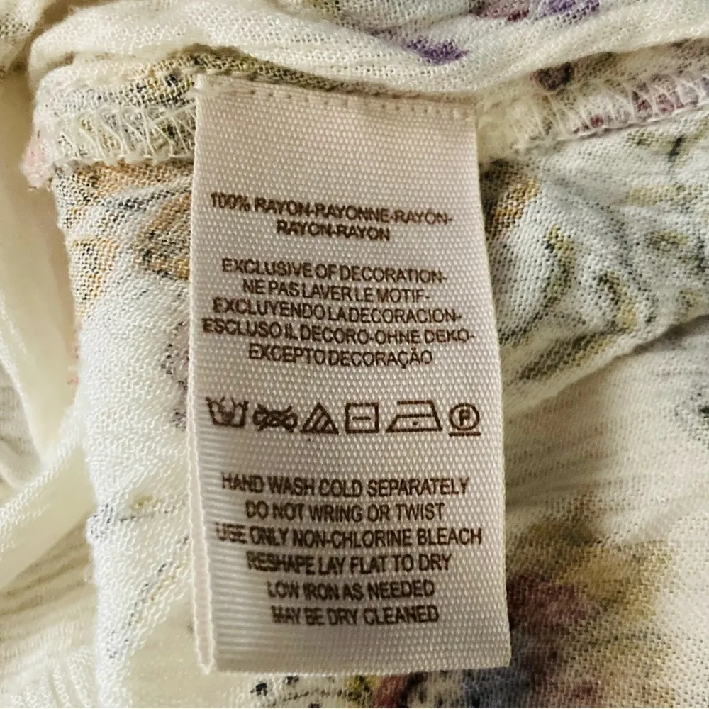 Free People floral lattice tunic style baby doll dress or top. Size small - Image 8