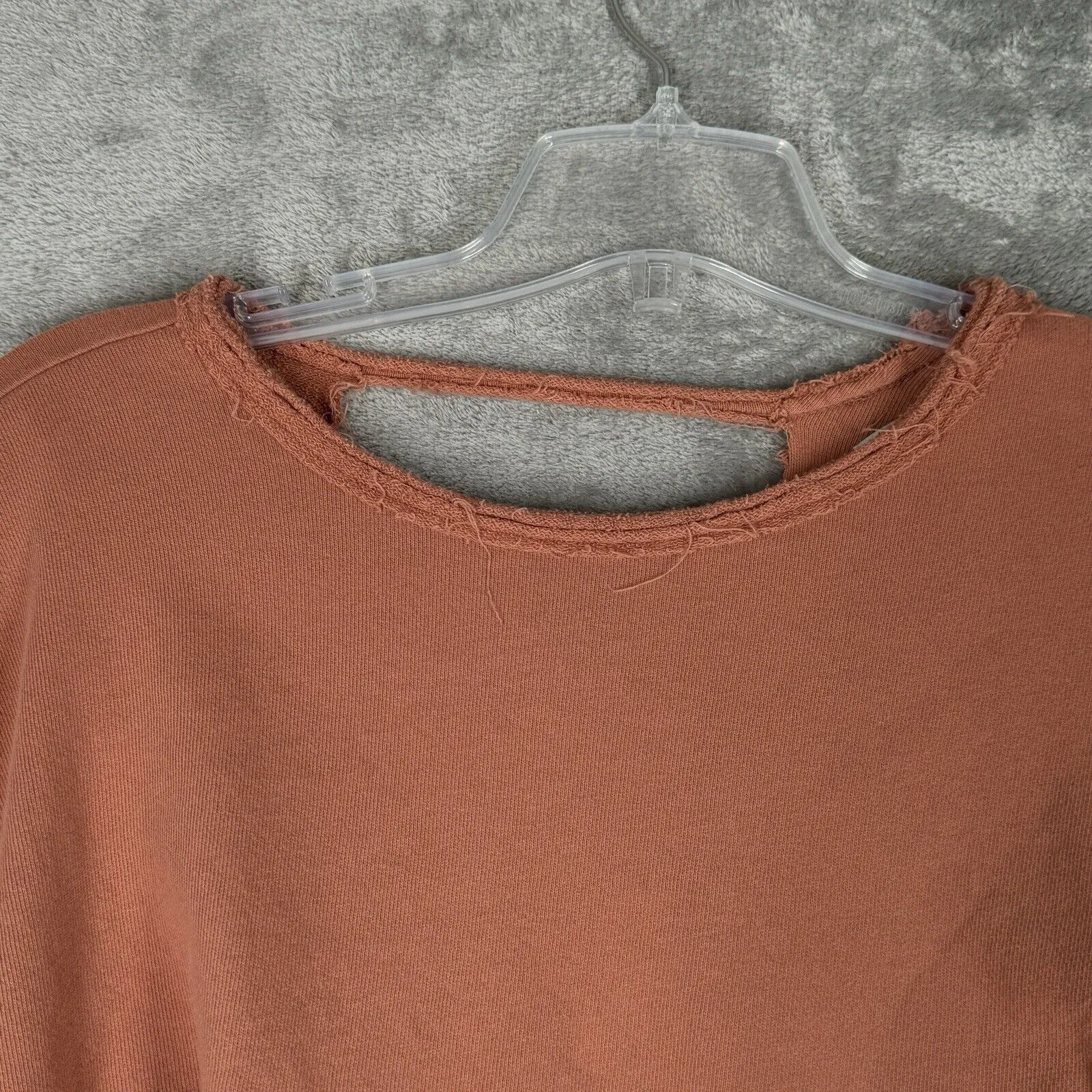 Aerie Shirt Womens XS Mauve Sweatshirt Cropped Open Back Lounge Cozy‎ Athleisure - Image 4