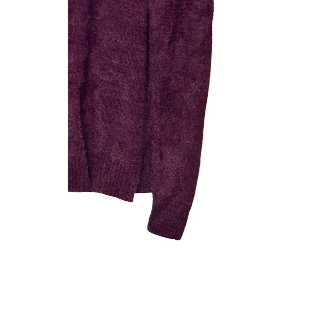 Gap Women Sweater Knit Pullover Surplice Long Sleeve V-Neck Burgundy Medium Tall - Image 8