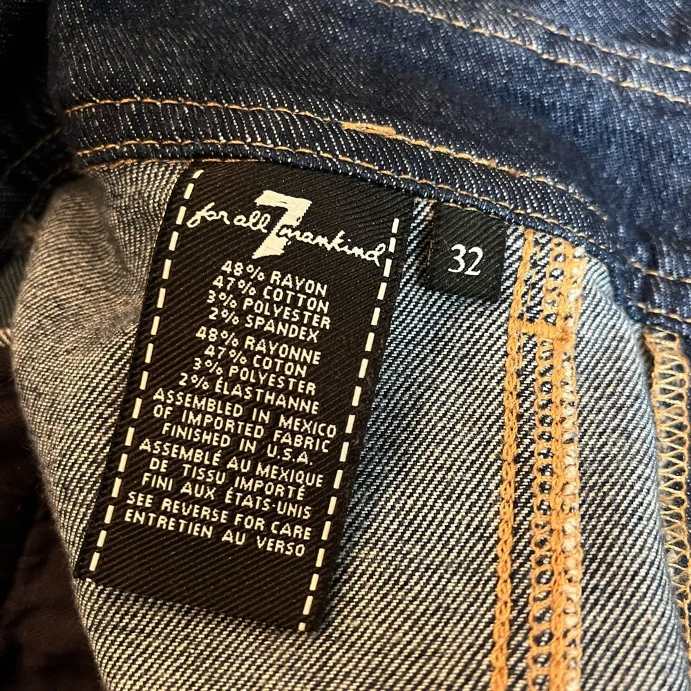 7 For All Mankind High Rise Blue Jeans - Image 8