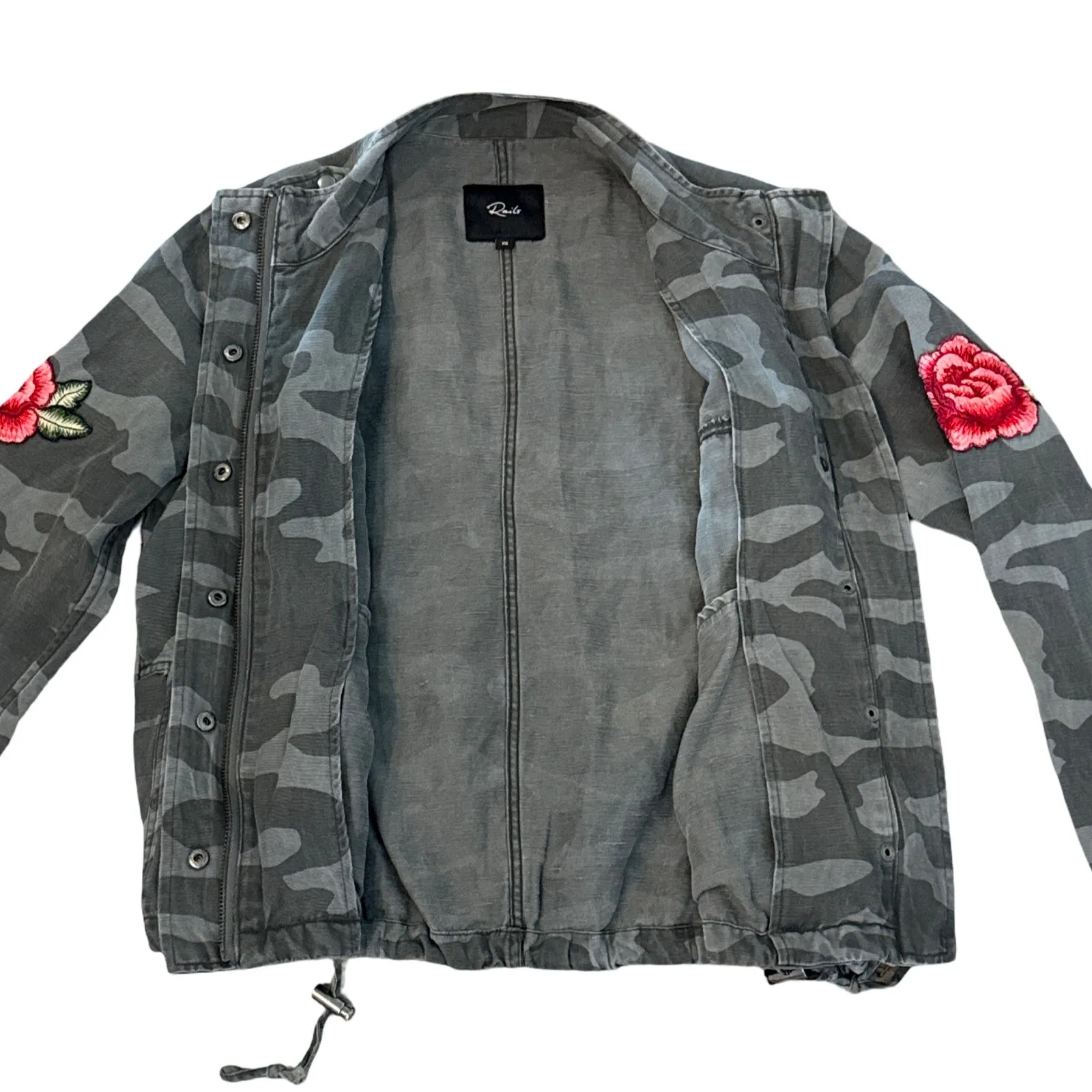 Rails Camo Rose Patch Utility Jacket Women’s XS. - Image 8