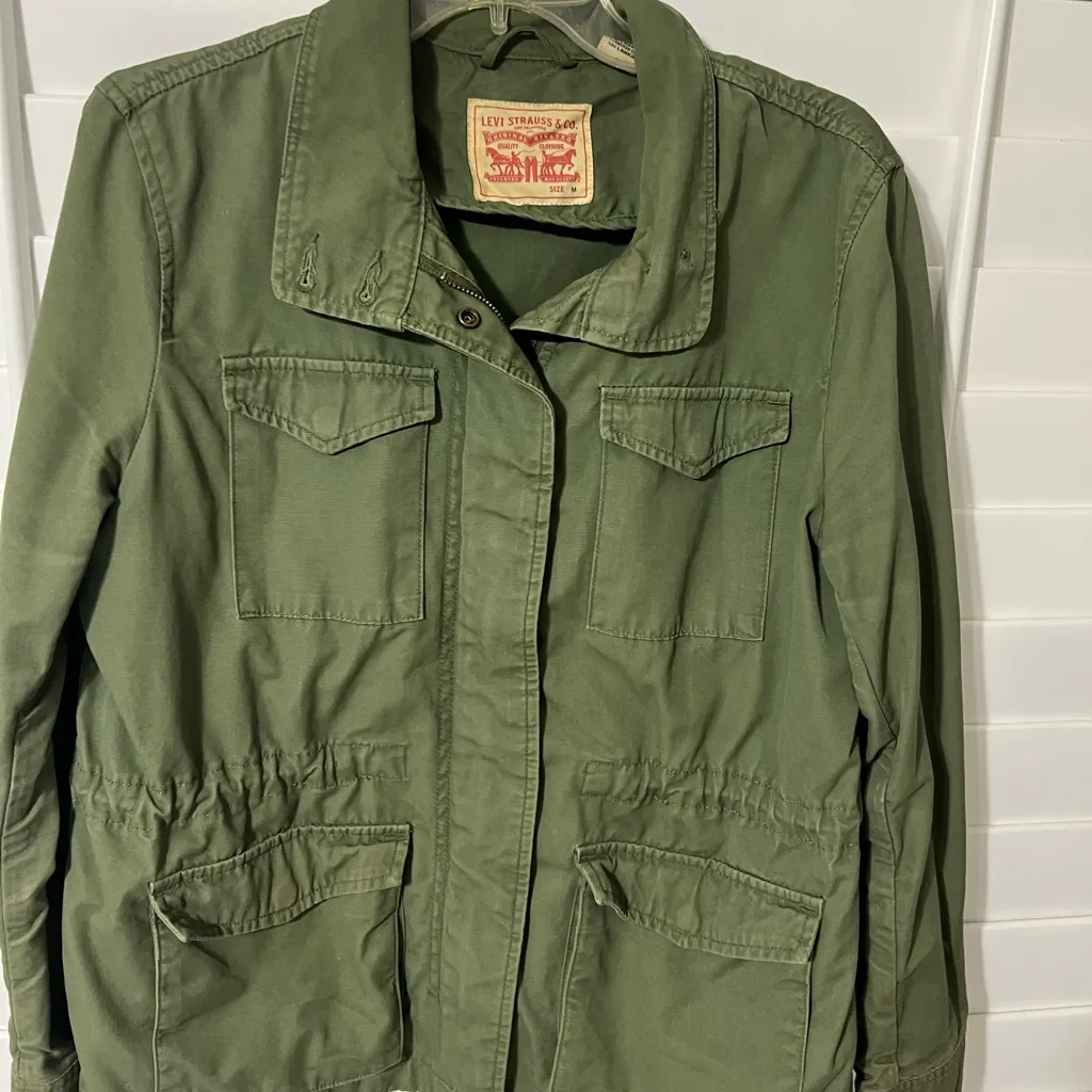 Levi’s Military Utility Jacket – Olive Green, Size M - Image 2