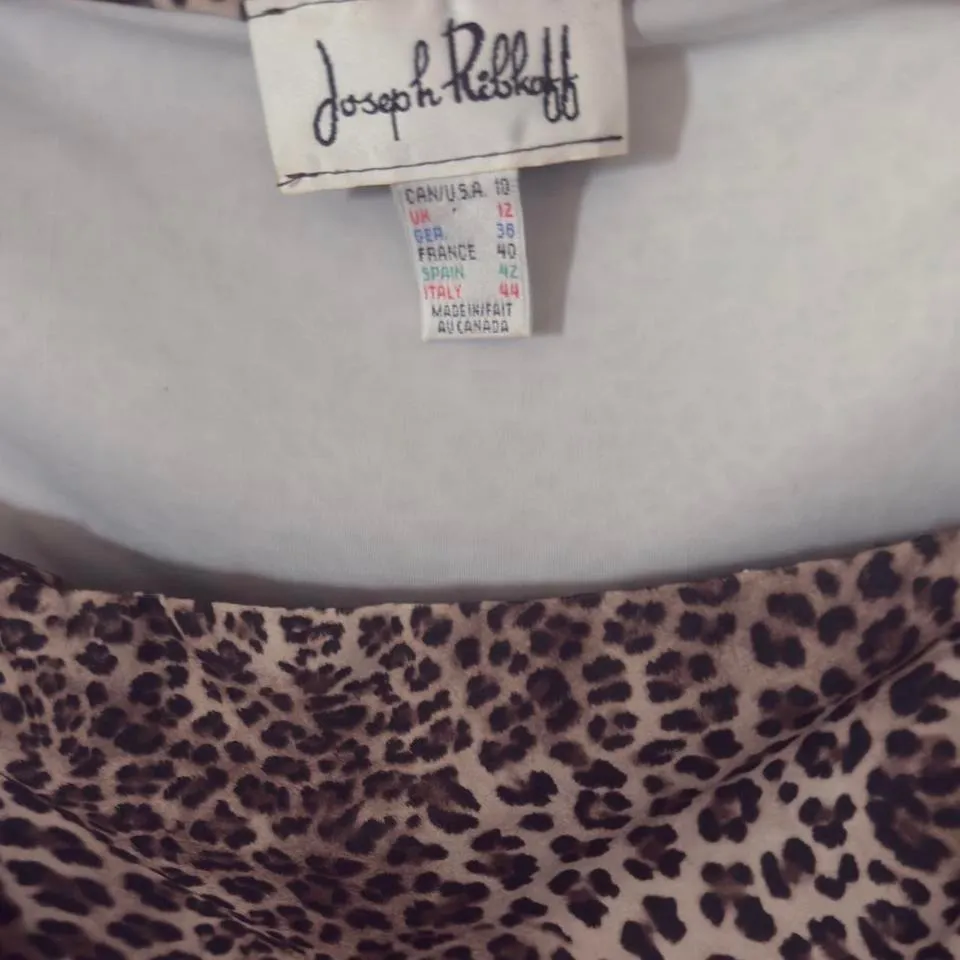 Joseph Ribkoff Leopard Print Stretch Top - Women's Size 10 (M/L) Canada Made - Image 3