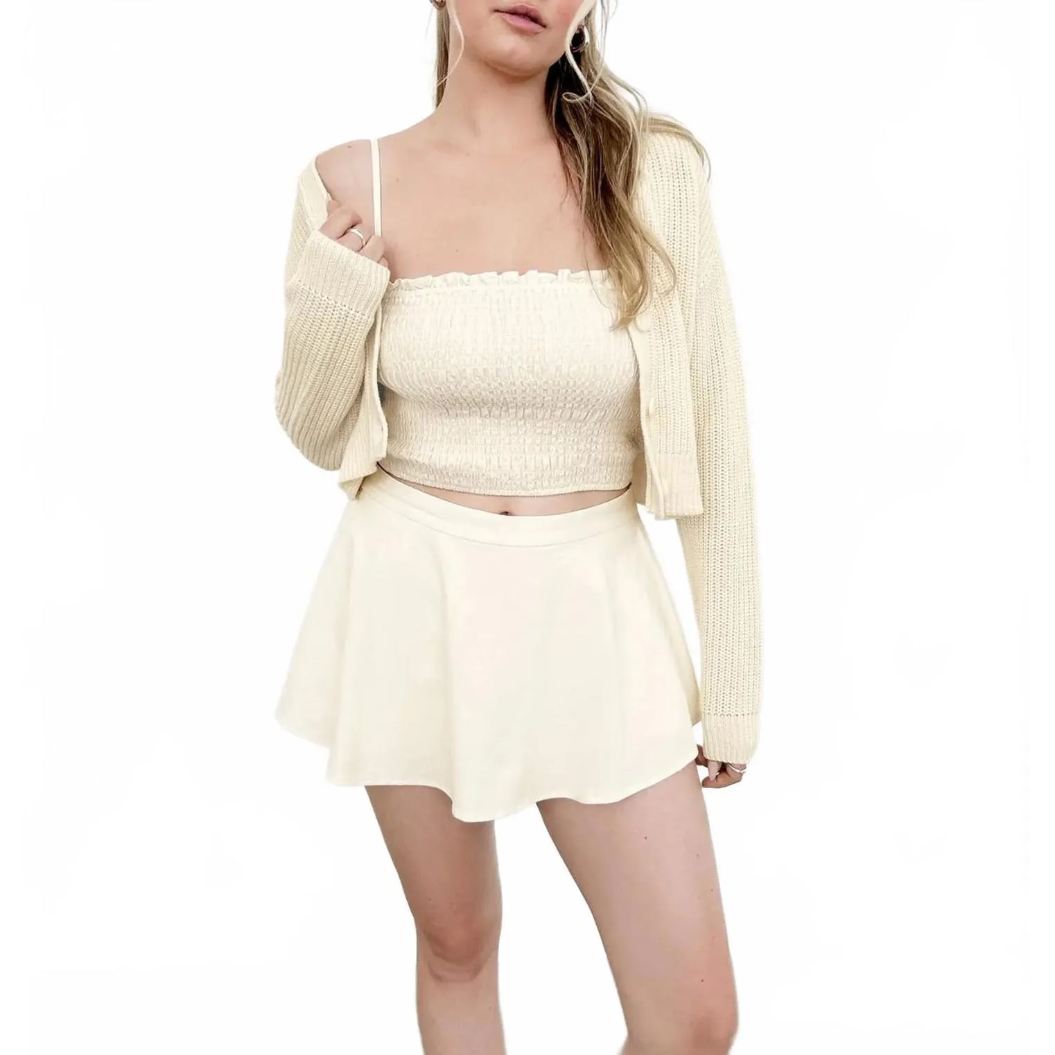 Florence by Mills Sweet Solstice Smocked Crop Cami Pear Sorbet Yellow NWT XL - Image 7