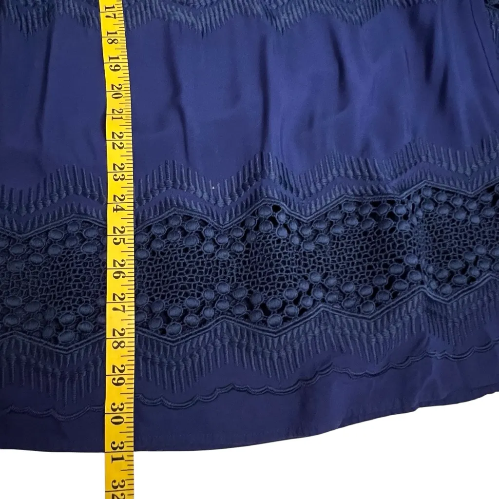 La Blanca Womens Swim Coverup Tunic Size XS Embroidered Crochet Beach Coastal - Image 7