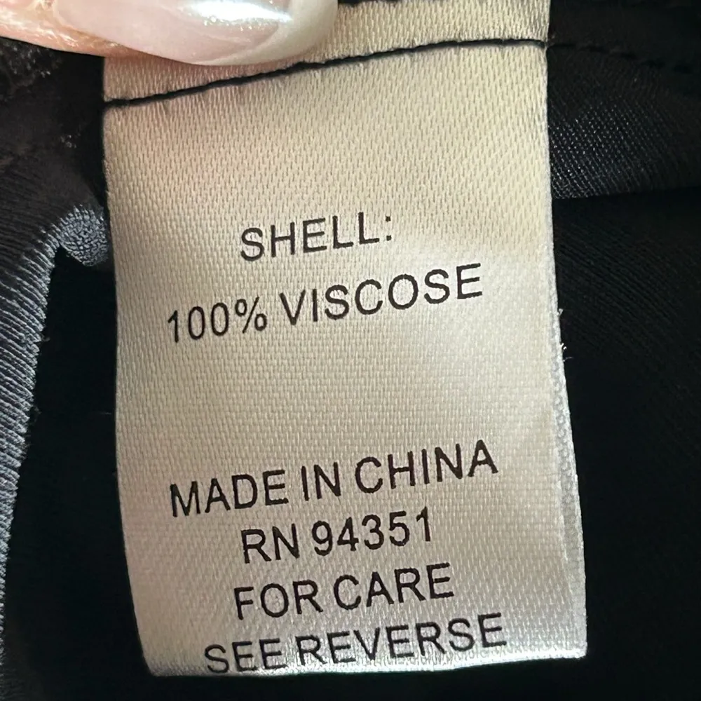 NWT Joy Joy Black Ruffle Layer Dress XS flutter Sleeve - Image 7