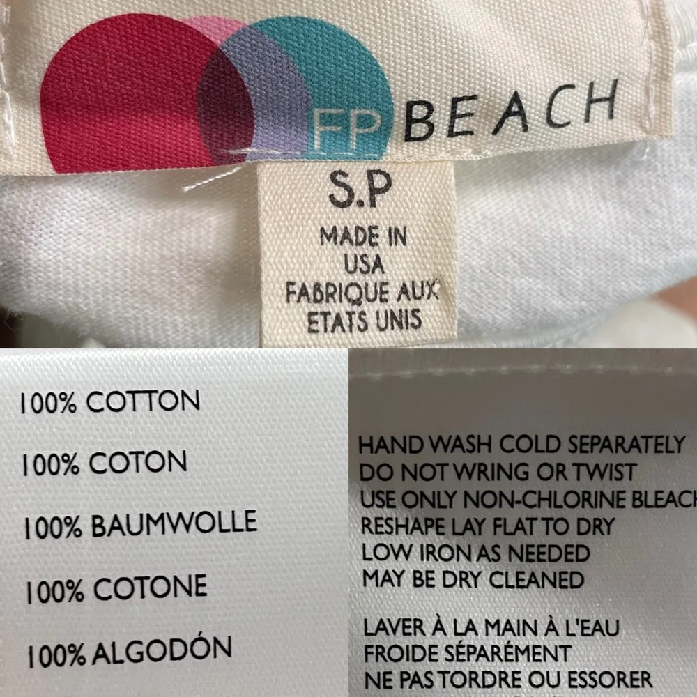 FP Beach Free People Womens Dress White Maxi Cut Out Back Cotton Size Small - Image 7