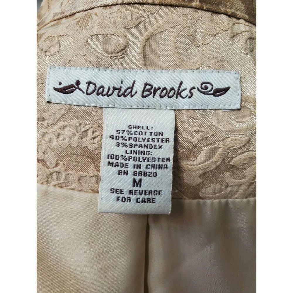David Brooks Women's Cream Floral Cotton Long Sleeve Collared Casual jacket M Size M - Image 8