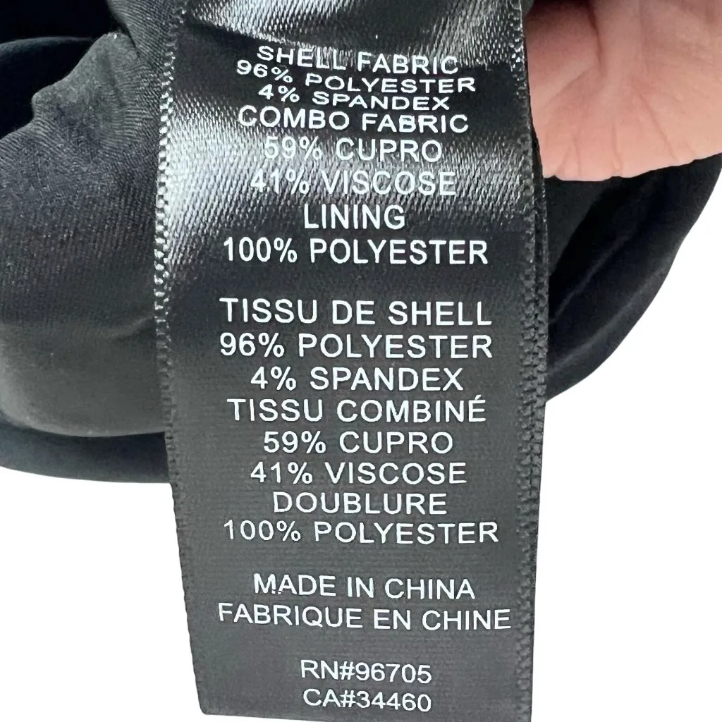 Rebecca Taylor Stacy Sheath Little Black Dress 10 Pique' Flounce Hem Minimalist - Image 10