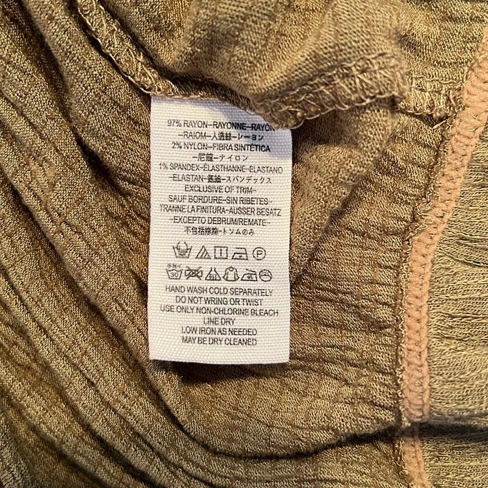 Sweet Thing Tunic Mini Dress Lace-Up Side Ties Moss Medium green - Image 9