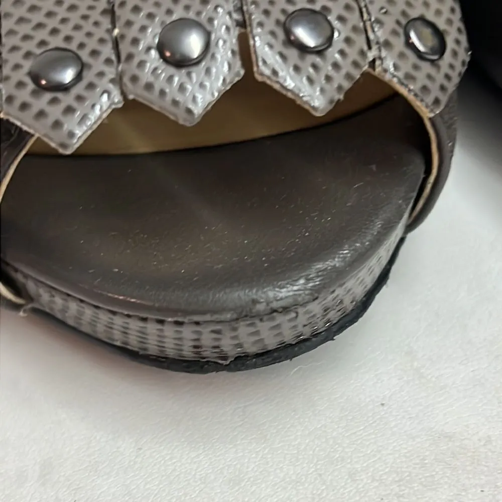 Nine West Peep Toe Oxford style Chunky Heels Size 8 D17 - Image 12