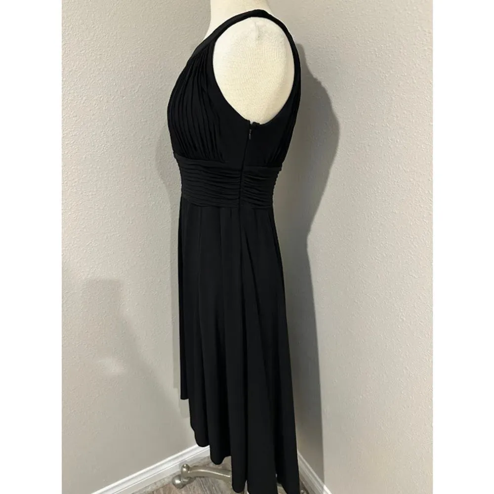 Sangria High Low Sleeveless Midi Dress Black Size 12 - Image 6