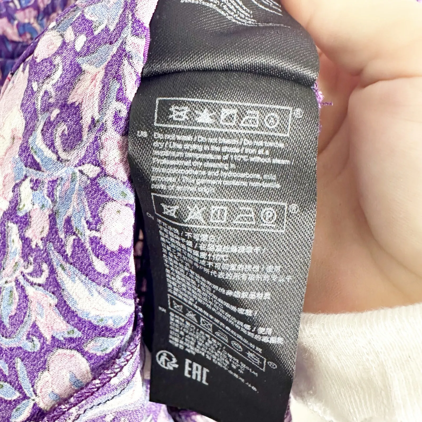 Maje Roleta Purple Floral Cut Out Balloon Sleeve Mini Dress EU 36 US S NEW - Image 9