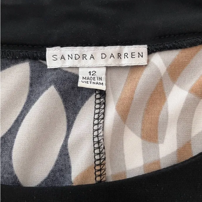 Sandra Darren Retro‎ Feel Funky Print Shift Style Dress - Image 2