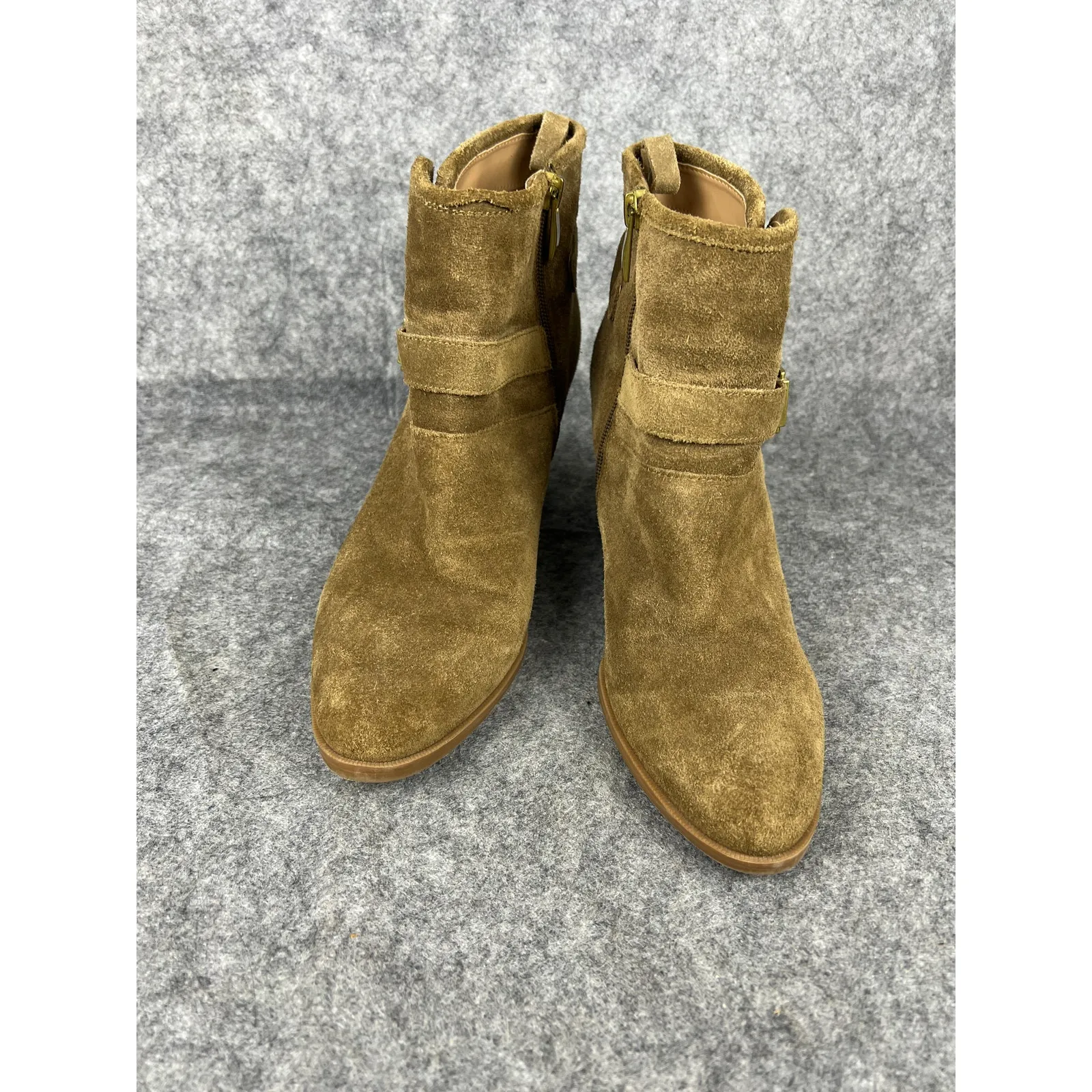 Franco Sarto Tan Suede Dorinda Ankle Boot‎ Size 9.5 - Image 7