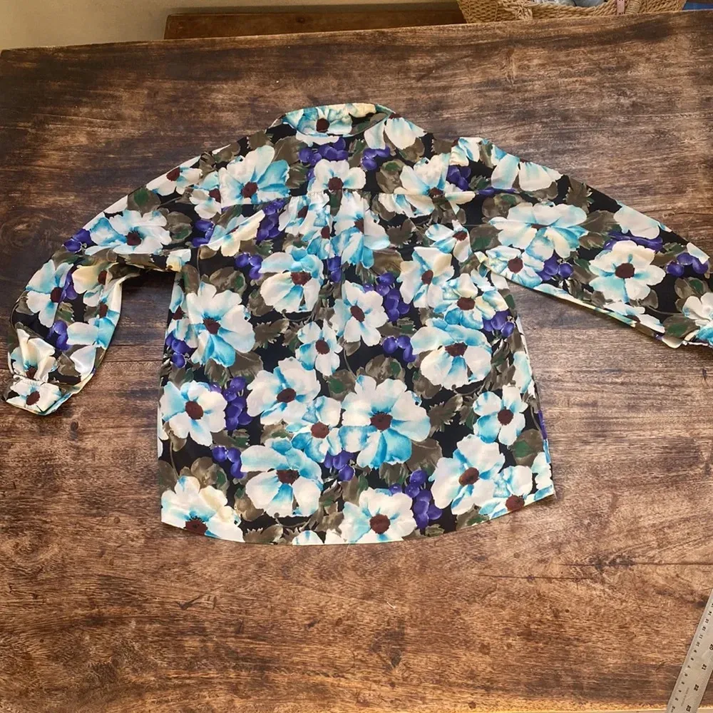 1980’s vintage handmade floral blouse - Image 6