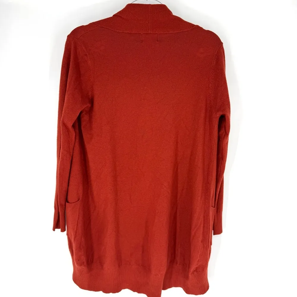 Dreamers Longline Open Cardigan Rust Orange Size M/L - Image 4