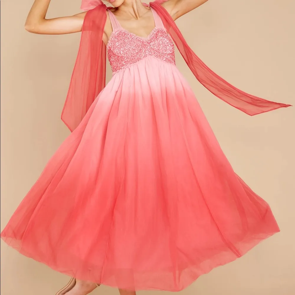 NWT Loveshackfancy Romia tulle dress in pink frusia - Image 3