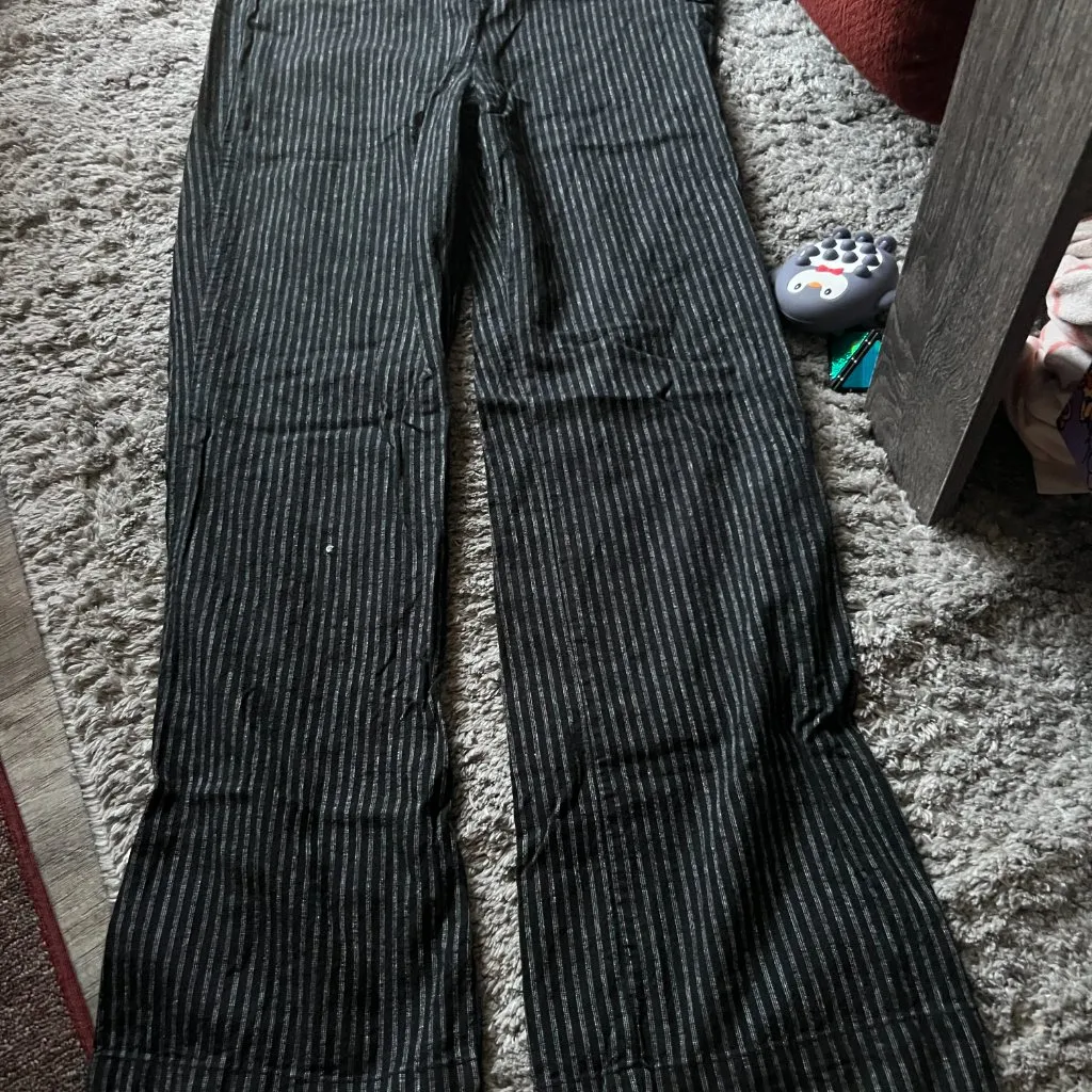 Sundance Linen Blend Striped Sierra Pants, Black, Size 12 Black - Image 4