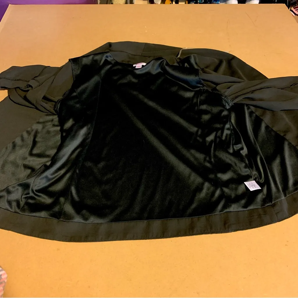 XHILARATION GRAY SCRUNCH SLEEVE OPEN FRONT BLAZER (L) - Image 11