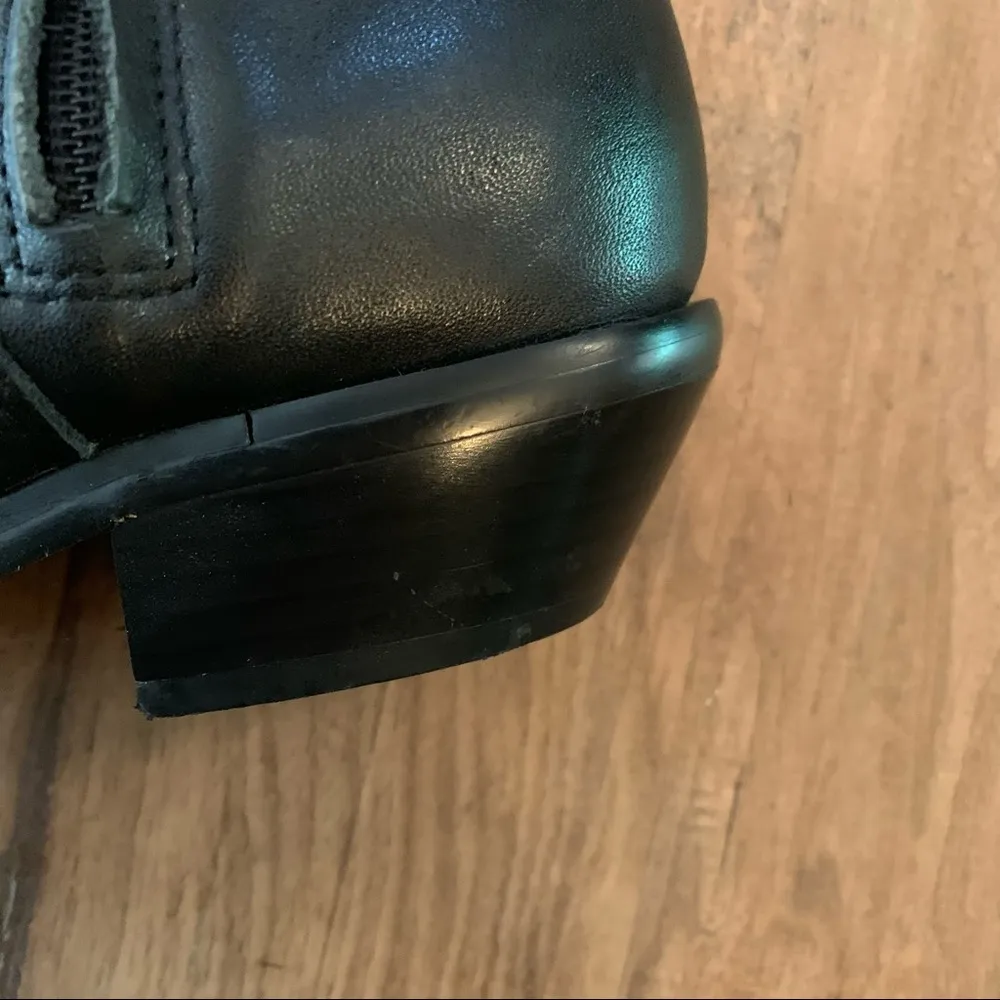 DINGO WOMEN 6 M BUCKLE STRAP BLACK LEATHER COWBOY/BOOTIES/ANKLE BOOTS - Image 7