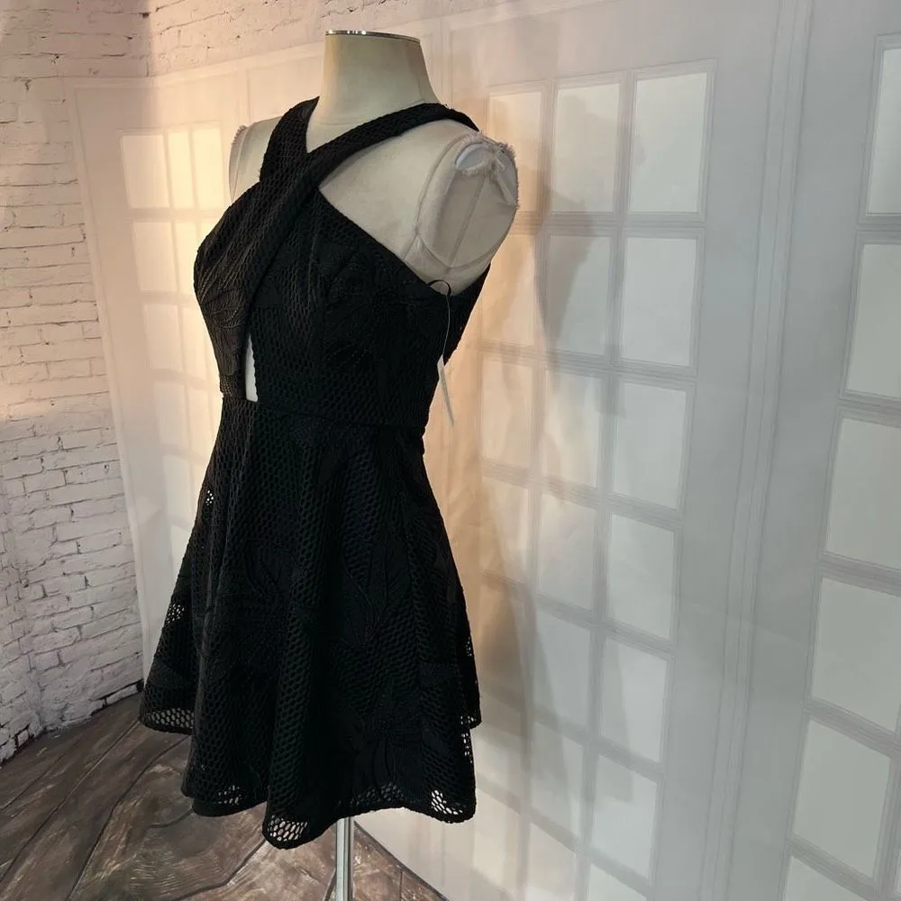 Jay Godfrey for intermix nwt black halter cutout skater dress size 0 - Image 4