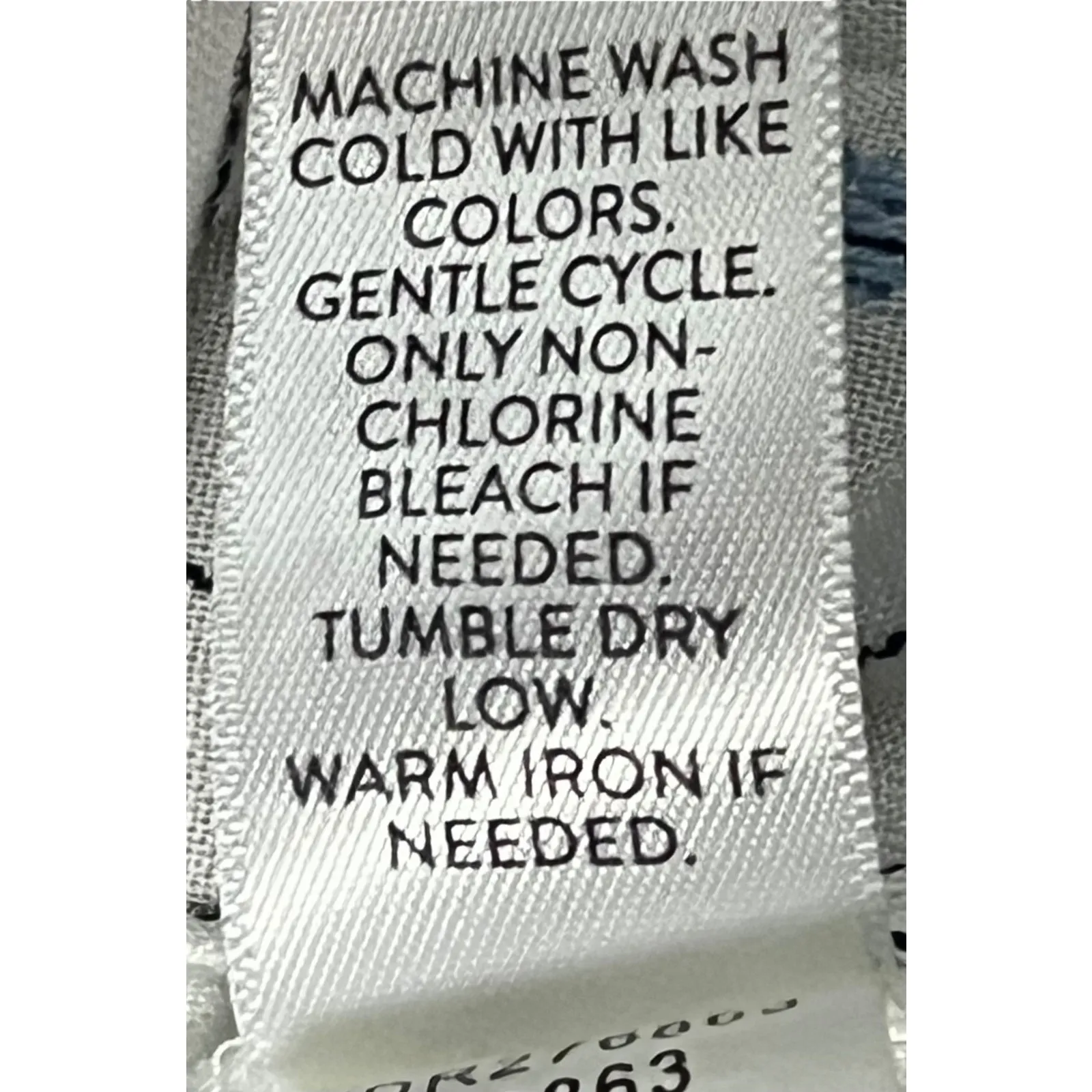 Pure J Jill Dobby Dress Blue White Size Medium Tall V Neck Flutter Sleeves Boho - Image 9