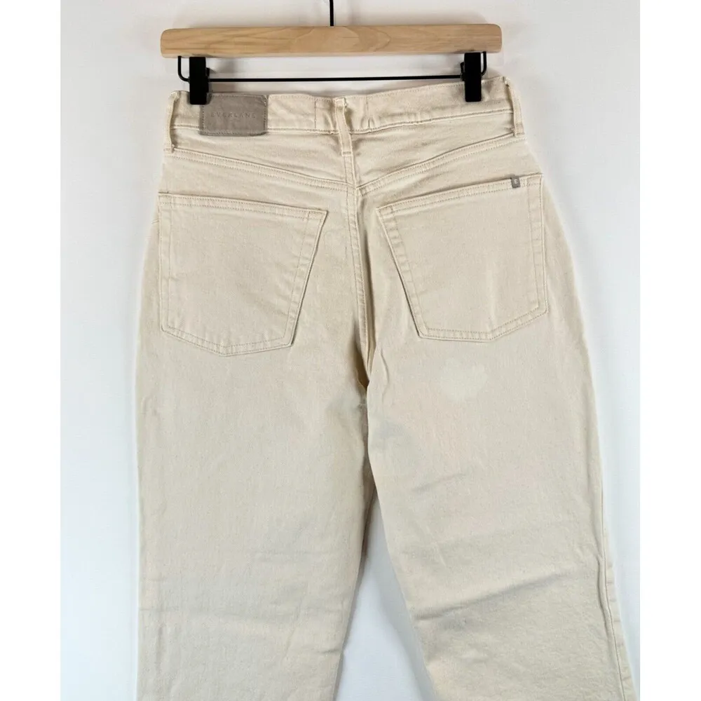 Everlane Womens Jeans Beige The Original Cheeky Denim Organic Cotton Ankle 27 - Image 6