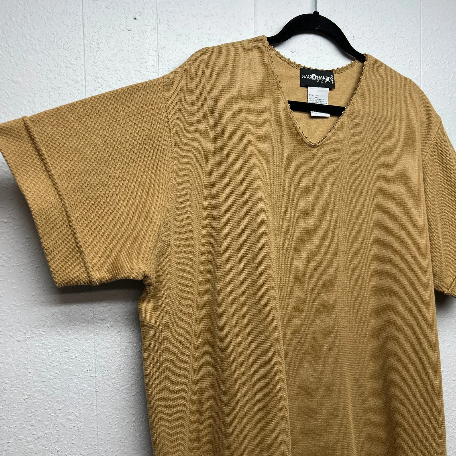 Sag Harbor Knit Sweater Womens 2X Business Casual Office Workwear Career Church Brown - Image 5