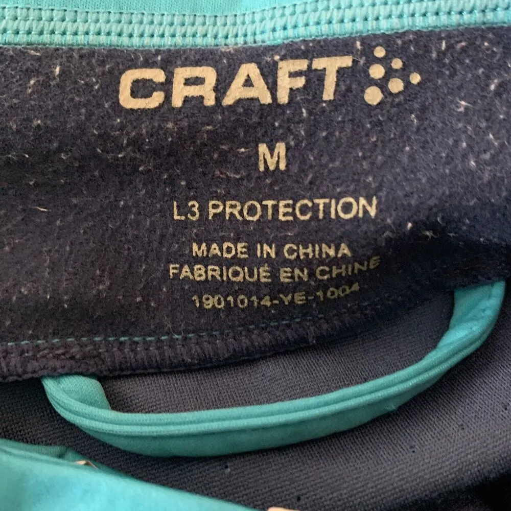 Craft Cycling Full Zip Vent Air Wind Jacket Women’s Sz M Turquoise Blue *flaws Size M - Image 9