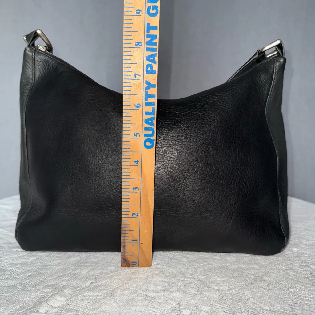 American Angel‎ Vintage Elegant Black Soft Leather Shoulder Bag purse like new - Image 7