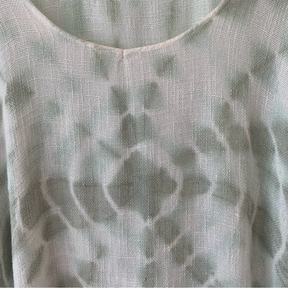 Elan Sage Green Tie Dye Rayon Blend lightweight Textured Poncho One Size O/S - Image 2