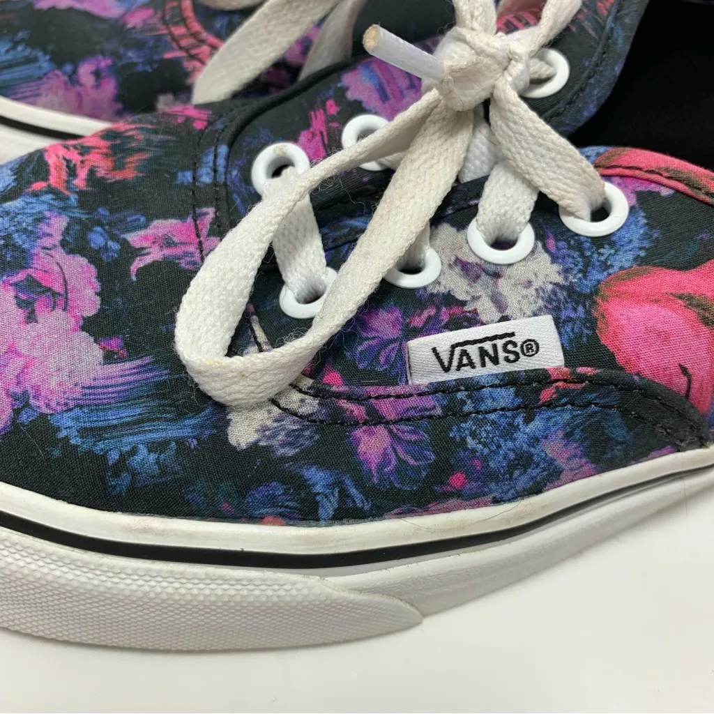 Vans Floral‎ pattern, Pink, purple, blue and black. Womens 6 or Mens 4.5 - Image 7