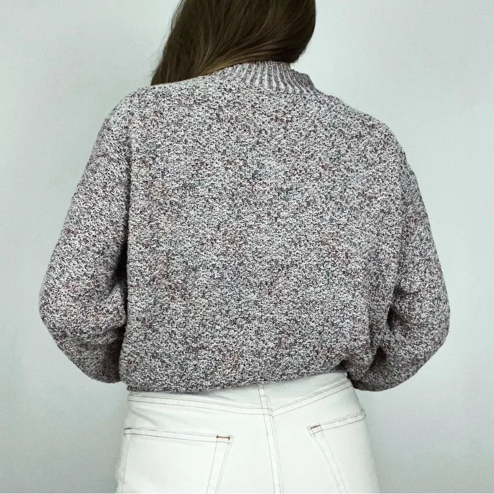 Vintage Varigated Knit Mockneck Sweater | Size L Size L - Image 4