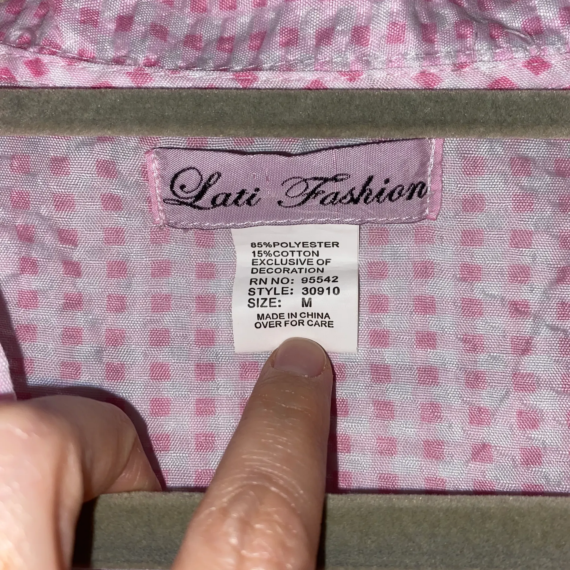 gingham print snap close short sleeve robe w/pockets sz MED Women - Image 8