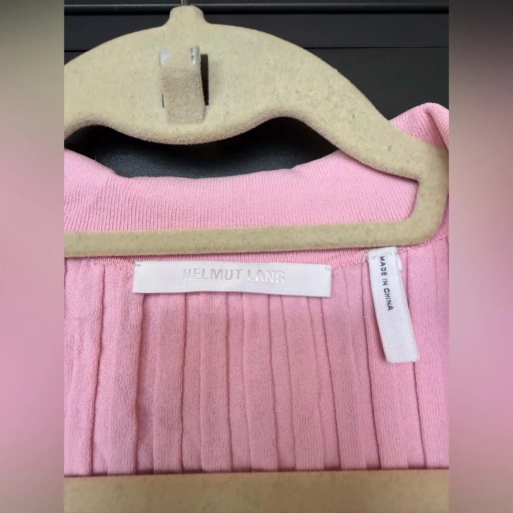 Helmut Lang Pink Button Down Dress - Image 2