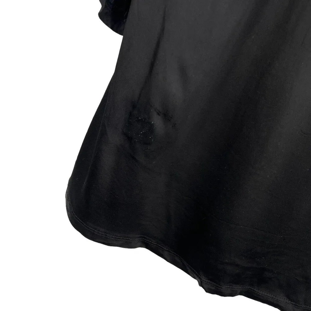 LA Made  Black Satin Top Medium - Image 3