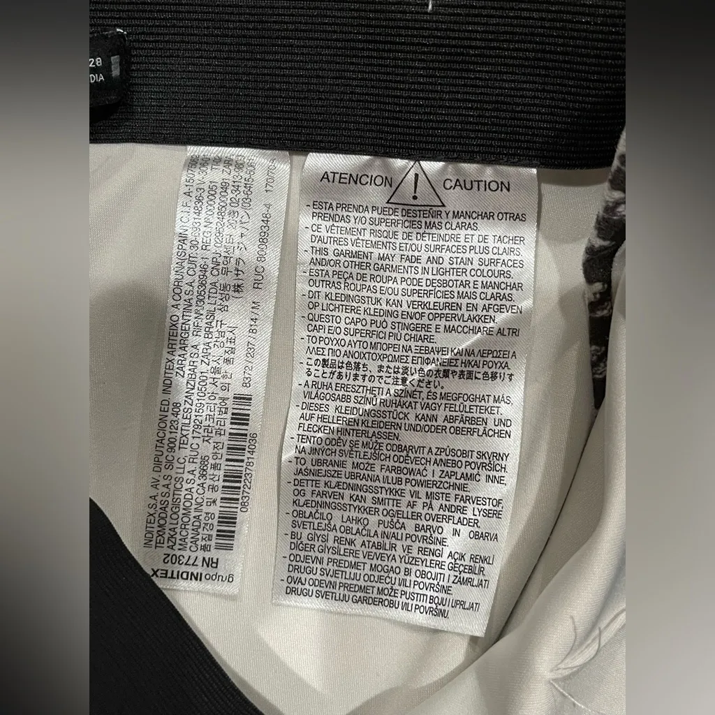 ZARA  Monochrome Patterned Trousers - Image 9