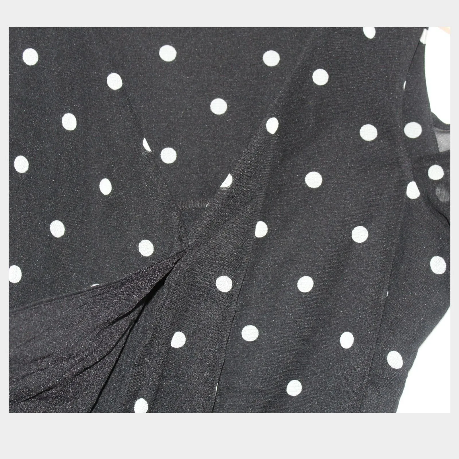 INC International Concepts Top‎ Y2K Sz XS Cold Shoulder Whimsigoth Office Career Black - Image 7