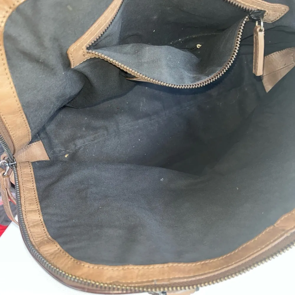 Falor leather woven large top handle handbag Black - Image 5