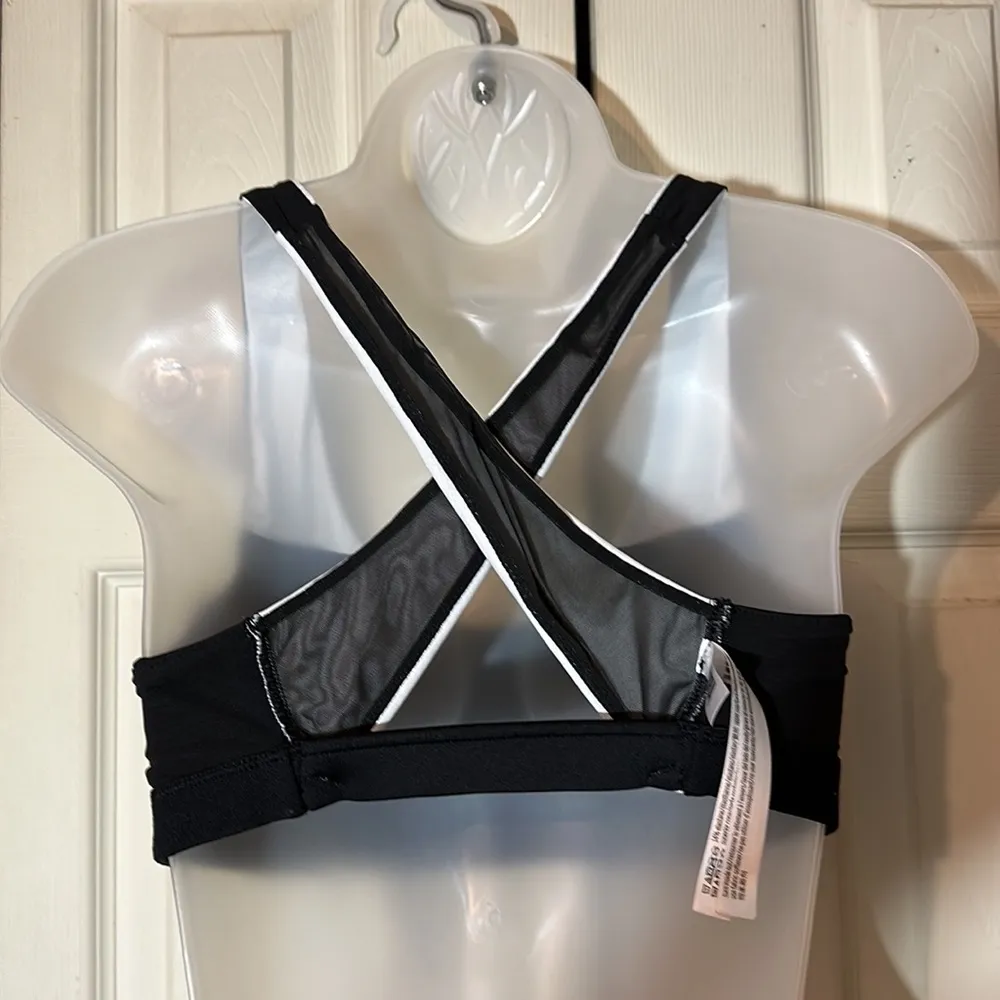 Victoria's Secret Sport Black and Silver Halter Top Racerback Sports Bra M - Image 14