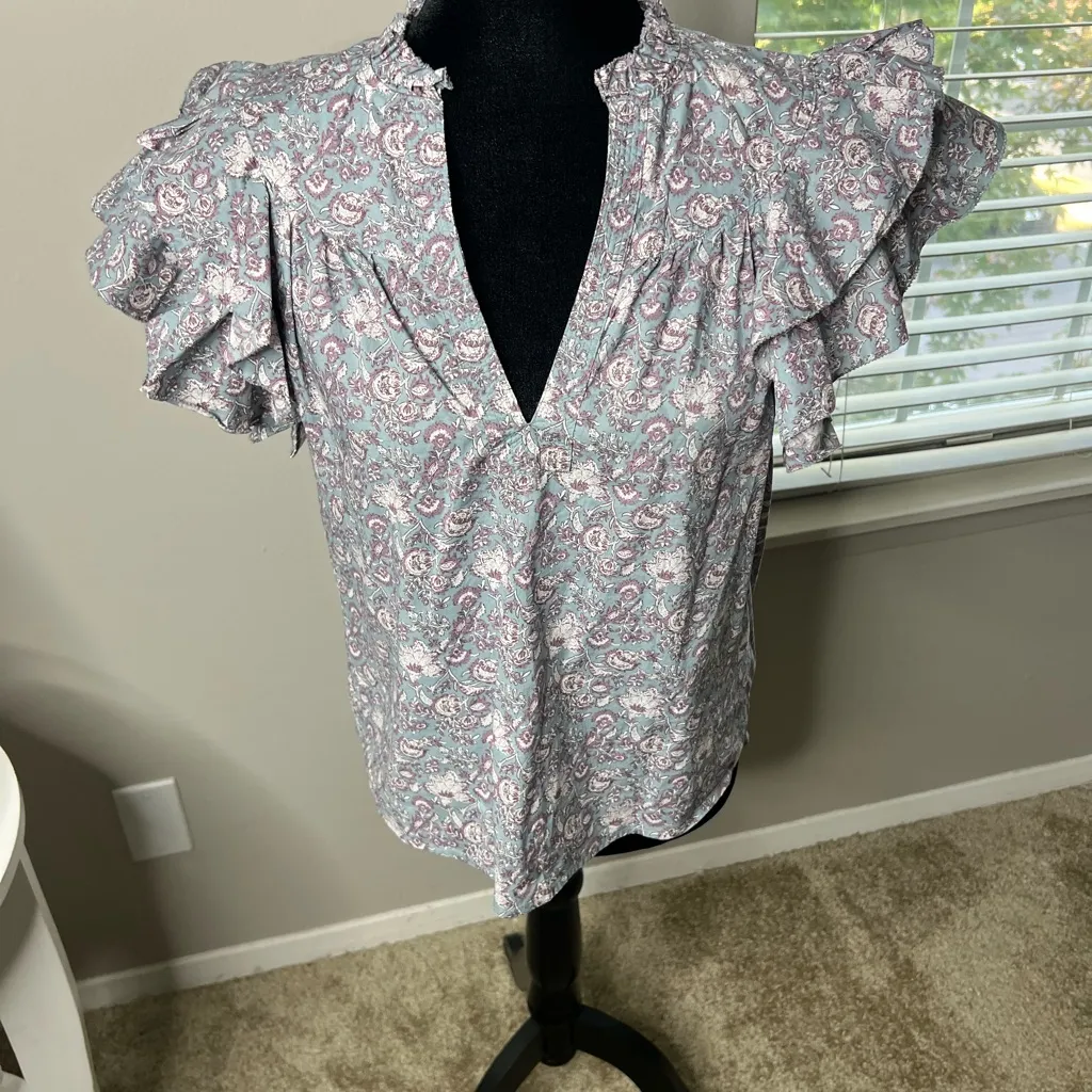 SUNDAYS opal shirt indigo‎ rose small - Image 6