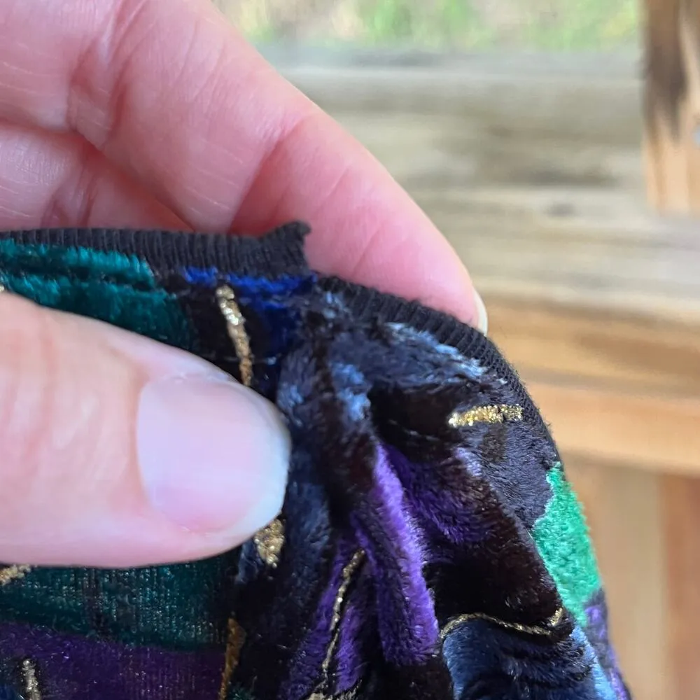 Western Connection Women's Vintage 80's Era Crushed Velvet Top Size M Size M - Image 8