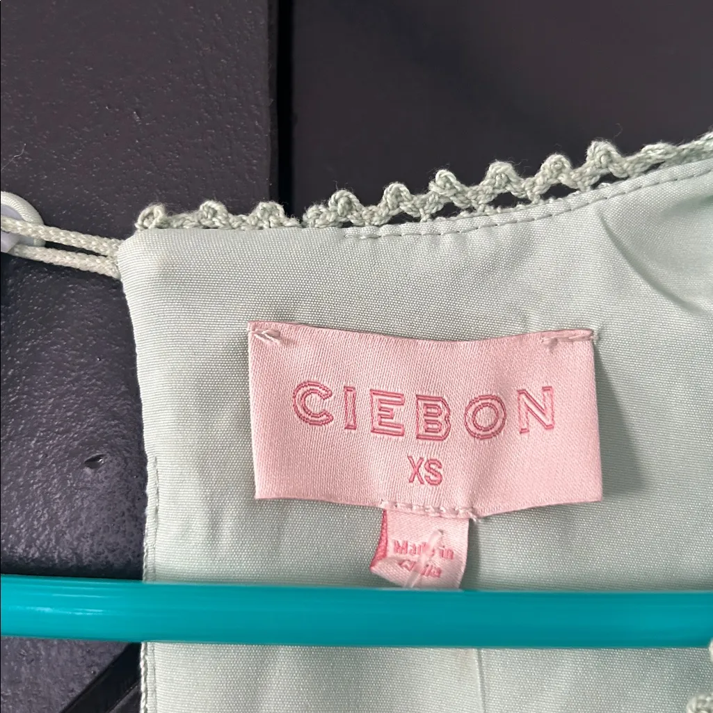 NWT NEW Cibeon Sarilla Long Sleeve Lace Gown Mint Green GORGEOUS Size XS - Image 6