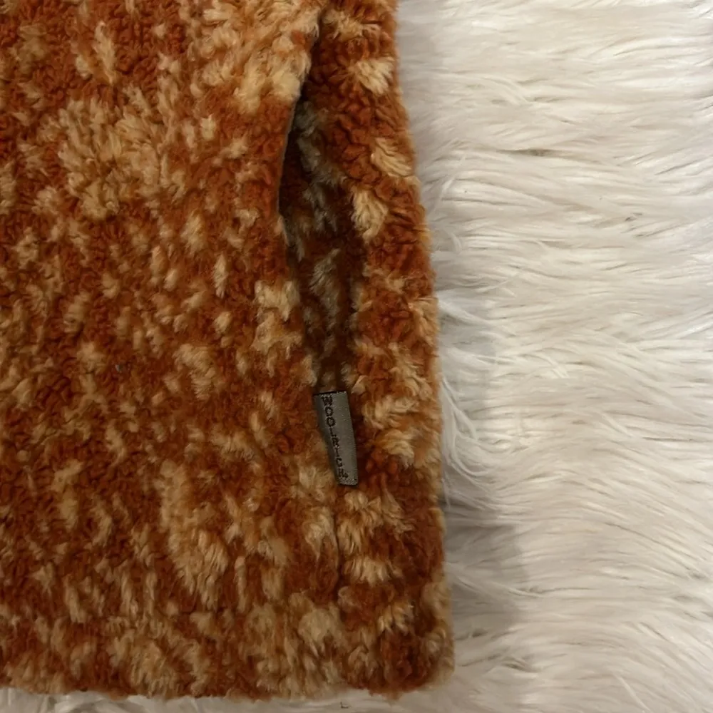 Woolrich textured sherpa fleece button front jacket 15458 size small - Image 8