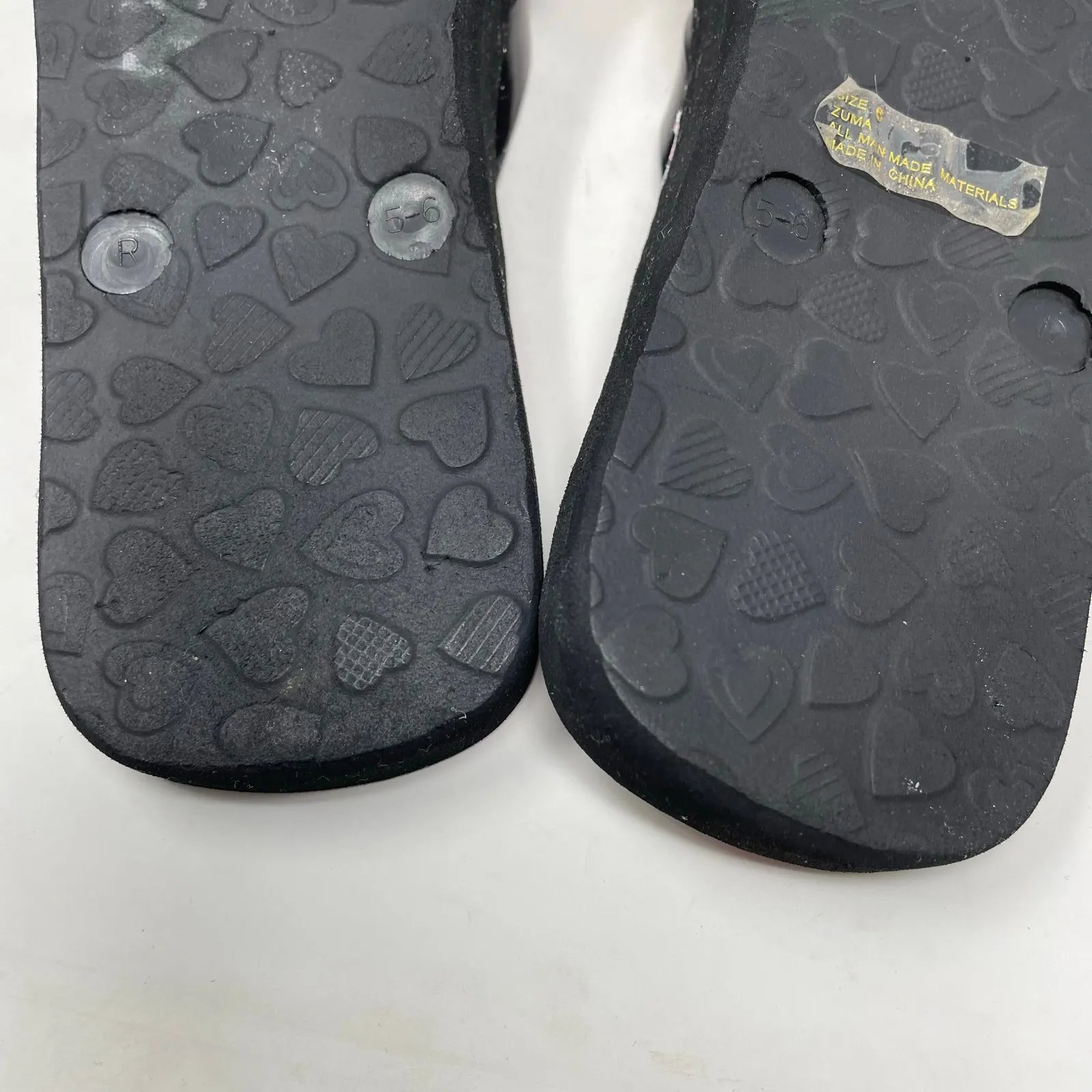 Brighton Black Red Blue Floral Flip Flops Sandals Classic Silver Heart Womens 6 - Image 12