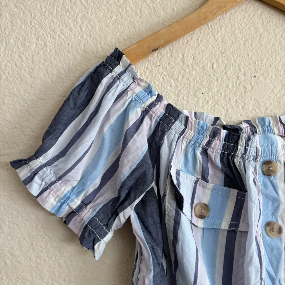 Arizona Jean Company Blue Striped Blouse - Image 4