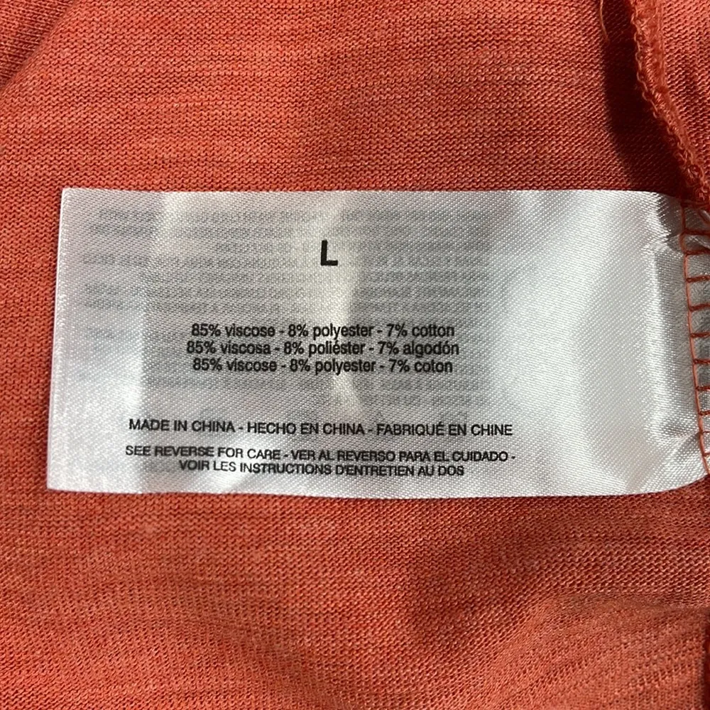 Jessica Simpson NWT Burnt Sienna Comfy V- Neck Short Sleeve Knit Top - Image 12