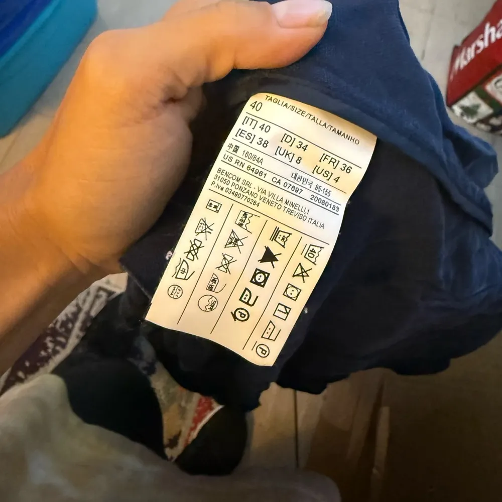 Sisley Navy Blue Lyocell Drapey Trench Coat Size 4 - Image 4