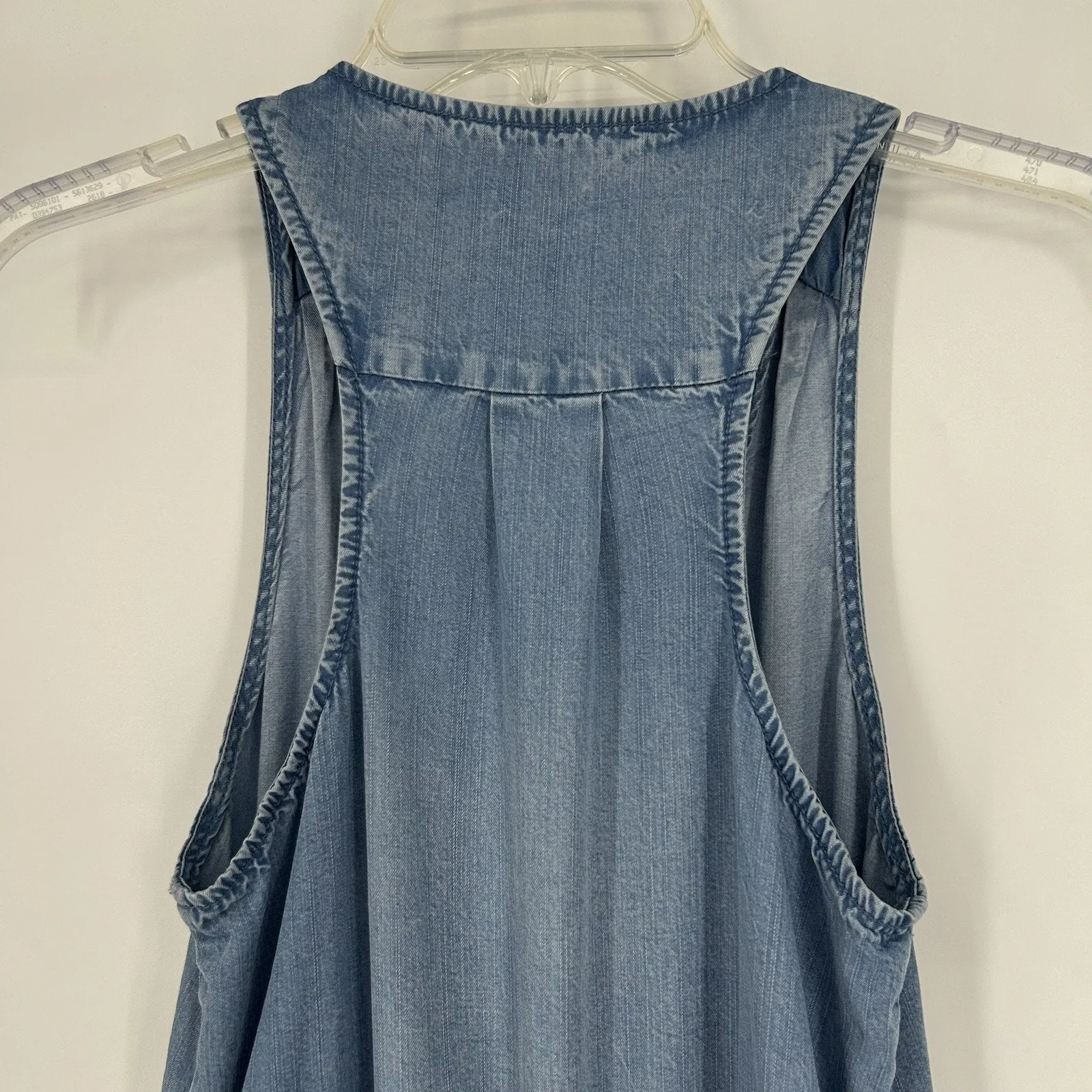 Juicy Couture Chambray Jumpsuit Jogger Sleeveless Racerback Casual Size XS - Image 7